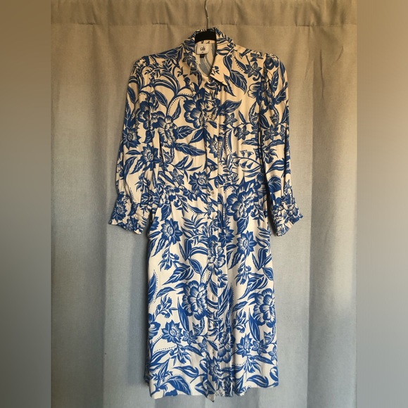 cabi Athena dress. blue and cream. XS. Excellent condition. - Picture 2 of 4
